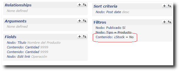 configurando views control de inventario