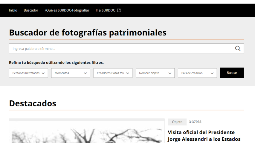 Portada del sitio Surdoc Fotografía