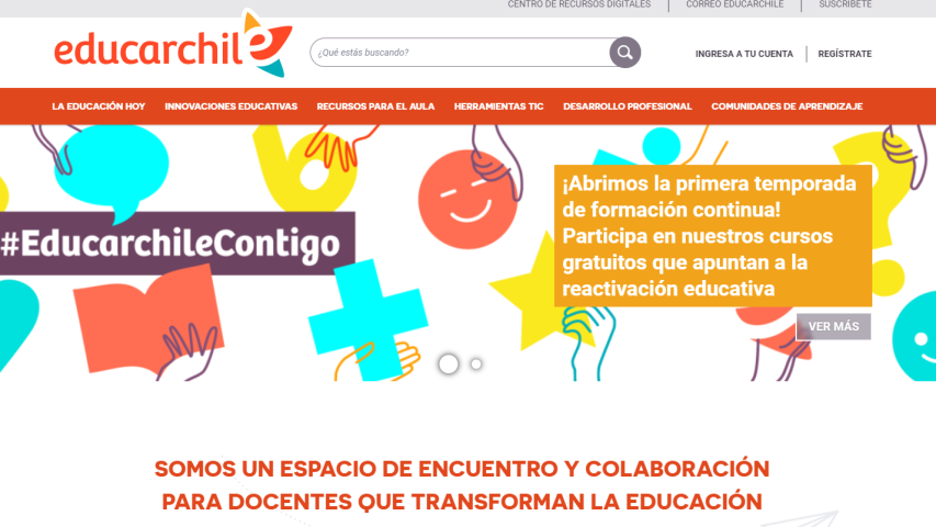 pantalla de Educar Chile